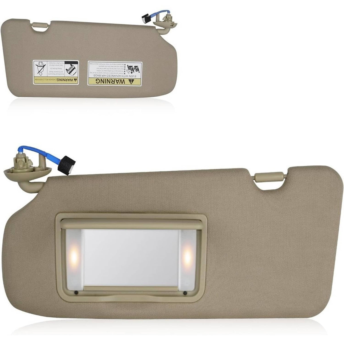 Solidspare Left Driver Side Sun Visor Beige w/Mirror & Light For 2017-2022 Honda CR-V CRV