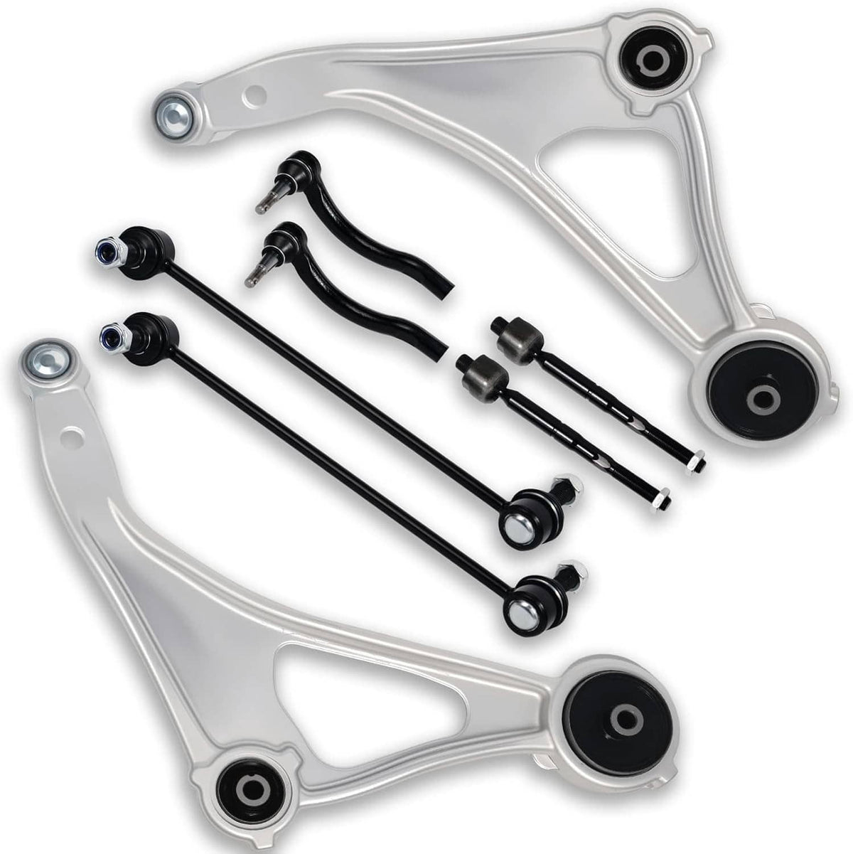 Solidspare 8Pcs Front Lower Control Arms Sway Bars Tie Rods Kit for Nissan Maxima 2016-2023