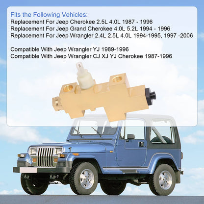 Solidspare Brass Brake Proportioning Valve Fit For Jeep CJ XJ & YJ Jeep Wrangler 1987-1996