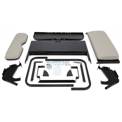 Solidspare Golf Cart Rear Flip Seat Kit Back Seat For Yamaha G14 G16 G19 G22 Gray