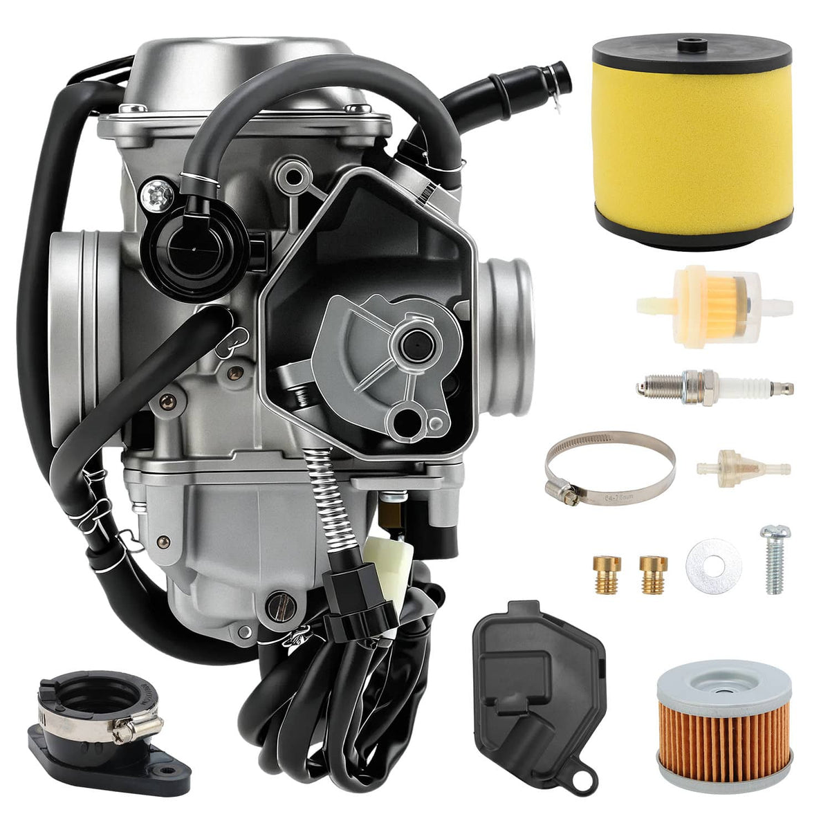 Solidspare 16100-HN0-A00 Carburetor Kit for Honda Foreman 450 TRX450 Rancher 350 TRX350
