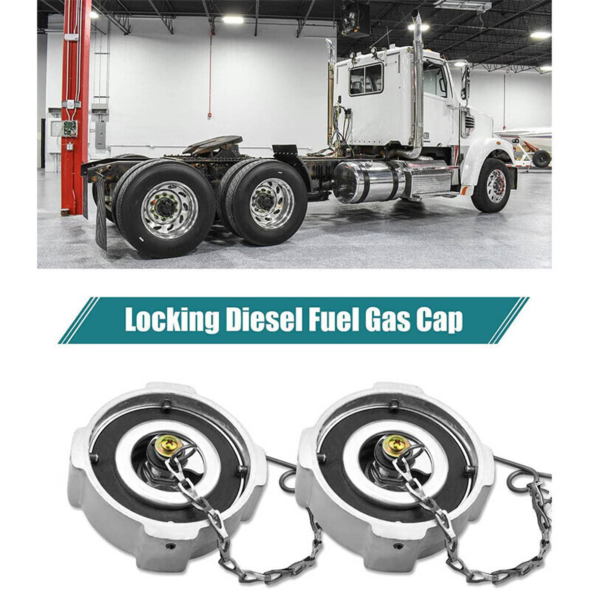 Solidspare 2x Locking Diesel Fuel Cap 03-37017-002 for 96-18 Freightliner Cascadia Columbia