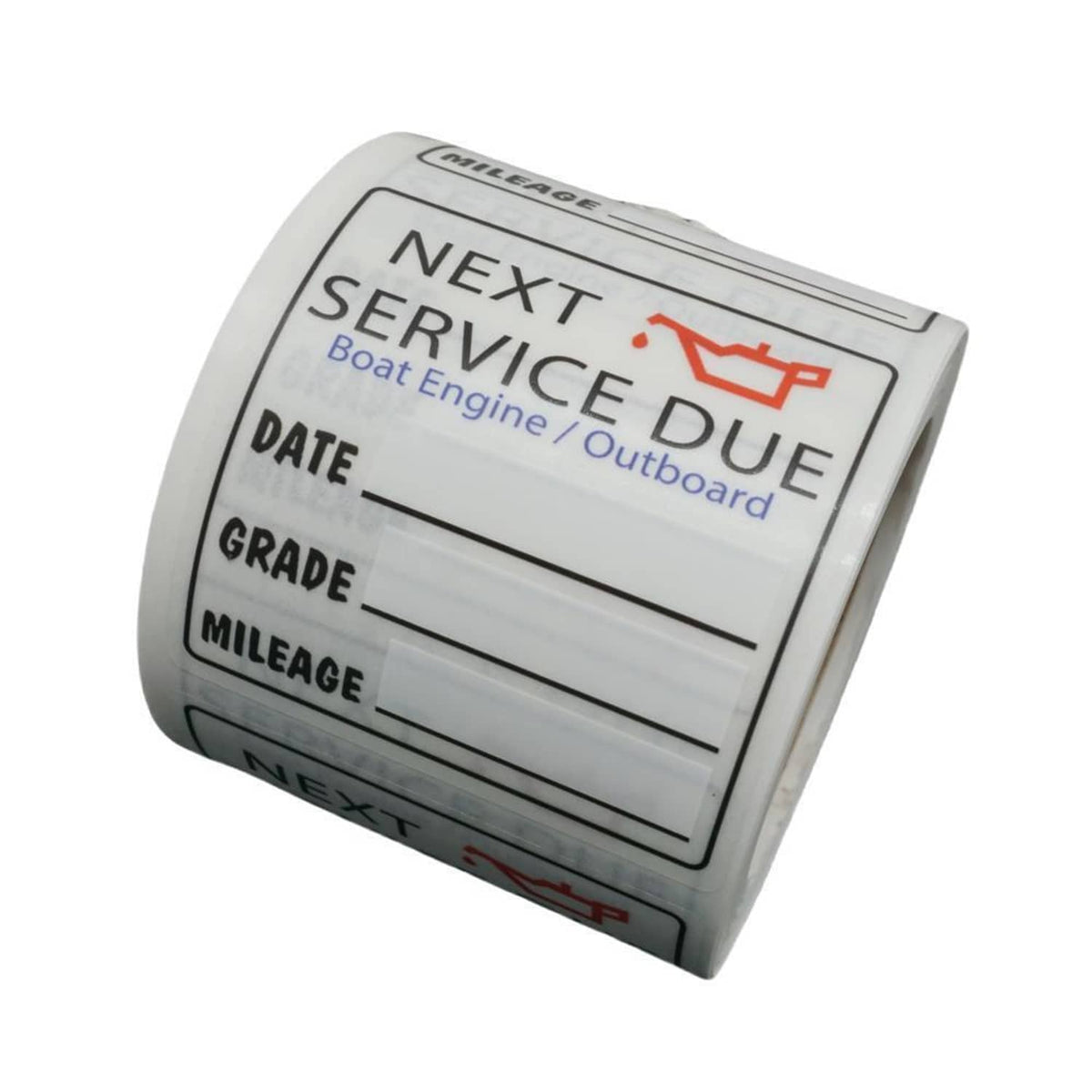 Solid Spare Next Service Due Reminder Oil Change Stickers - Static Clings (200 Per Pack)