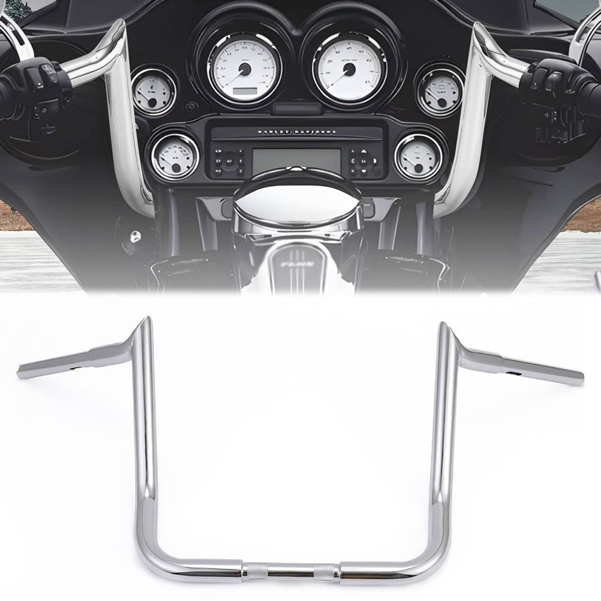 Solidspare For Harley Bagger Electra & Street Glide 14" Meathook Monkey Bar Ape Handlebar