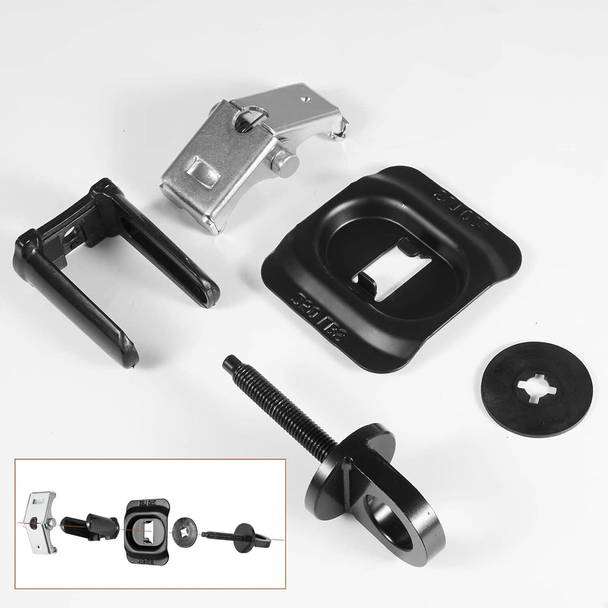 Solidspare Black Truck Bed Cargo Tie Down Loop Kit 23146899 For Sliverado Sierra Colorado