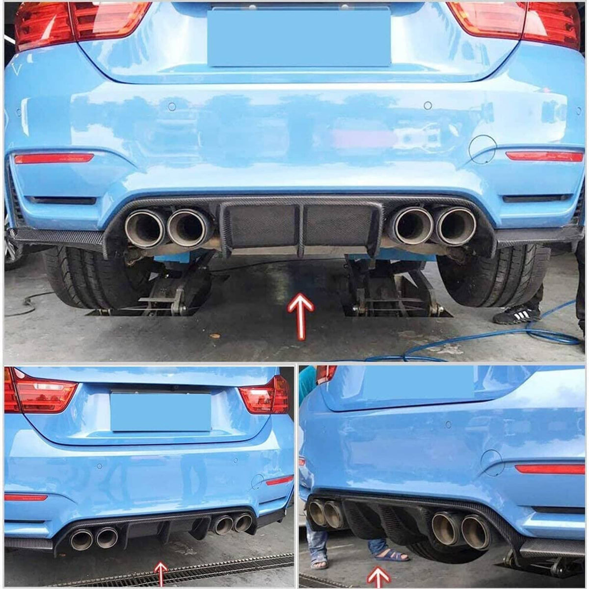 Solidspare Carbon Fiber Color Rear Bumper Diffuser Lip For 2015-2020 BMW F80 M3 F82 F83 M4