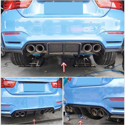Solidspare Carbon Fiber Color Rear Bumper Diffuser Lip For 2015-2020 BMW F80 M3 F82 F83 M4