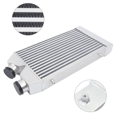 Solidspare New 2.5" Aluminum Intercooler Front Mount Inlet & Outlet Same One Side Universal