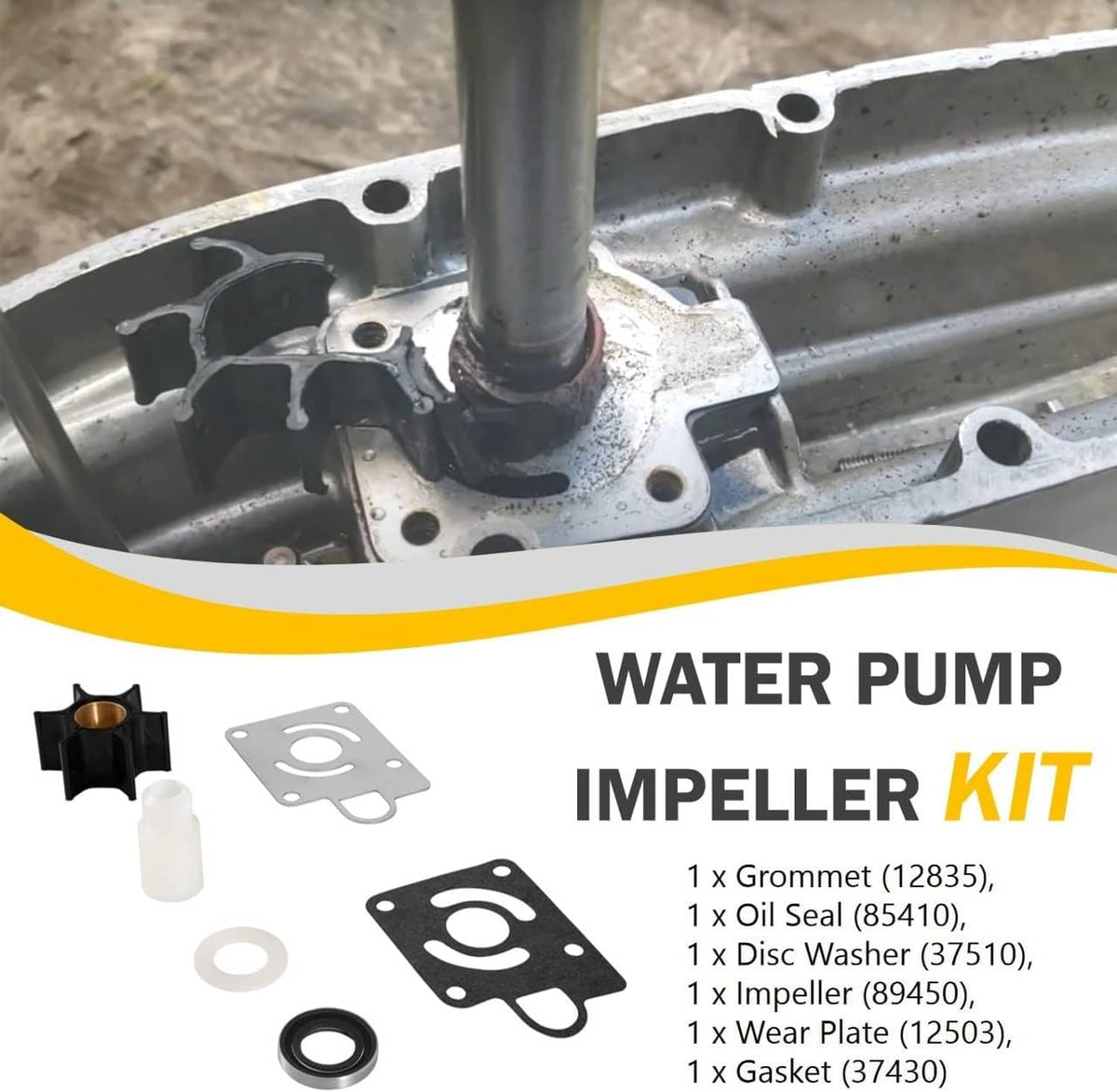 Solidspare Water Pump Impeller Kit for Chrysler Force 75 85 90 100 105 115 125 140 HP