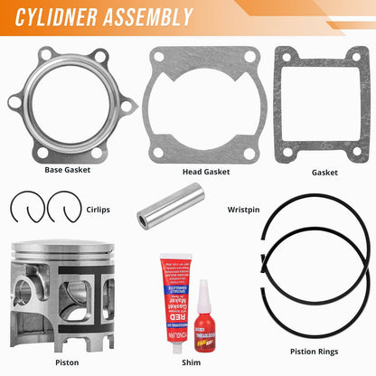 Solidspare 1988-2006 For Yamaha Blaster 200 YFS200 Cylinder Piston Gaskets Top End Kit