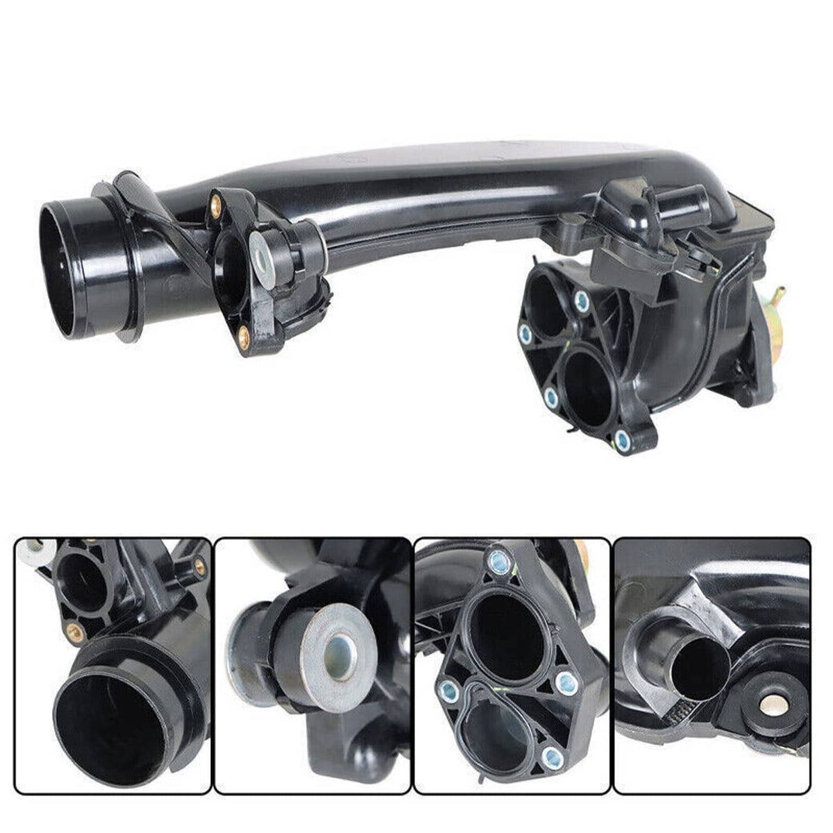 Solidspare Black For 2016-2019 Honda Civic 1.5L I4 Turbo Turbocharger Charge Air Pipe Joint