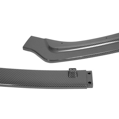 Solid Spare Carbon Fiber Color Front Bumper Lip Splitter For 2018-24 Infiniti Q50 Luxe Base