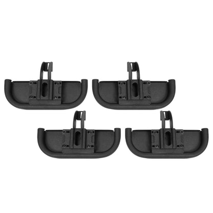 Solid Spare Side Hood Steps Kit For 07-18 Jeep Wrangler JK Unlimited JKU 4-Door Steel 4Pcs