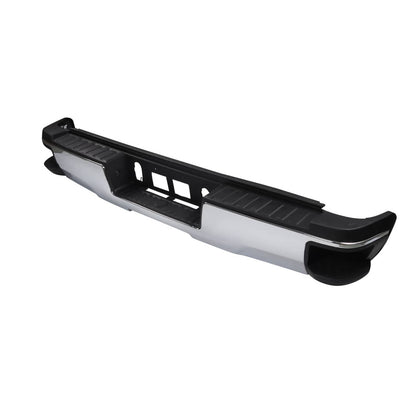 Solidspare Chrome Rear Step Bumper Assembly FIT Chevy Silverado GMC Sierra 1500 2014-2018