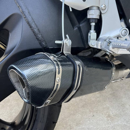 Solidspare Slip on 51mm Universal Motorcycle Exhaust Muffler Pipe with DB Killer Silencer