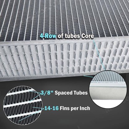 Solidspare 4 Row Core Radiator Fan Shroud For Chevy 1973-1987 C10 C20 C30 Pickup Truck GMC