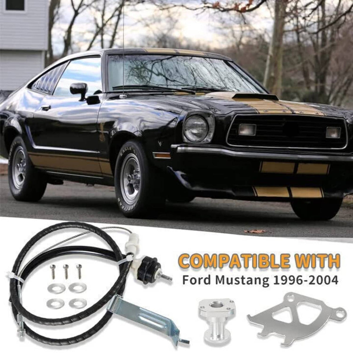Solidspare Adjustable Clutch Cable Quadrant and Firewall Adjuster Kit For 1979-1995 Mustang