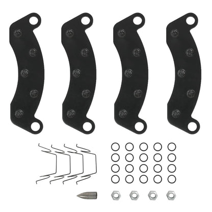 Solidspare 4Pcs 10k 12k Trailer Axle Disc Brake Pad Kit for Dexter K71-180-00 Pad Set