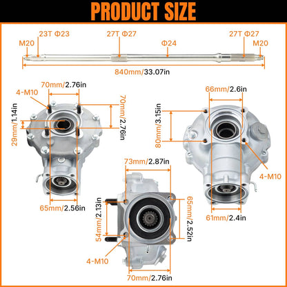 Solidspare Rear Differential & Axle Set For Honda Rancher 350 TRX350FM 4x4 ES 2000-2006