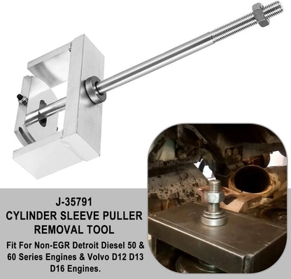 Solidspare J-35791 Cylinder Liner Puller Sleeve Remover Tool for Detroit Diesel DD60 DD50