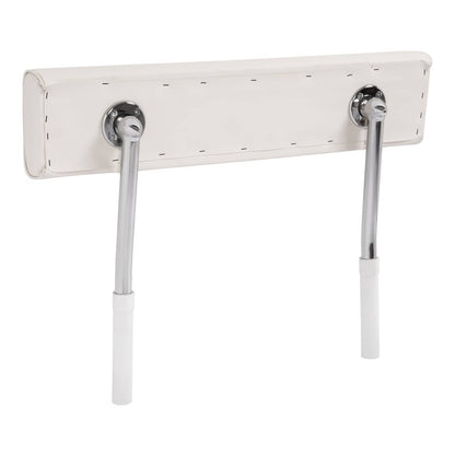 Solidspare For Universal Boat Seat Backrest W/Folding Arms Leaning Post White + Silvery