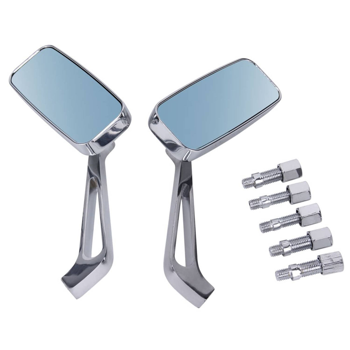 Solidspare For Kawasaki Vulcan VN 500 750 800 900 1500 Chrome Rectangle Side View Mirrors