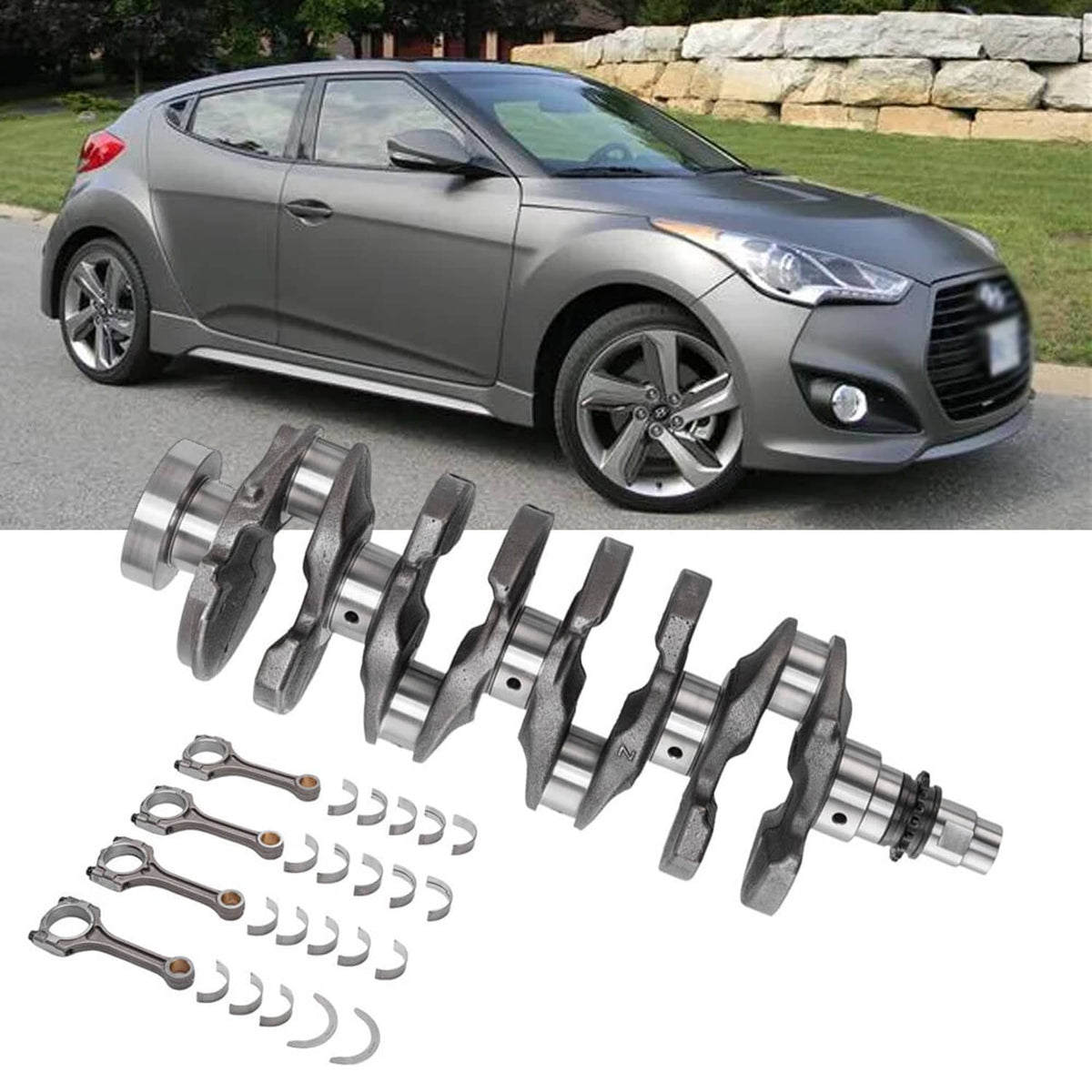 Solidspare Crankshaft & Main Rod Bearing Set for Hyundai Kia 1.6L Turbo Engine Rebuild Kit
