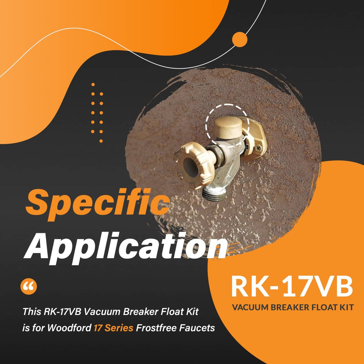 Solidspare RK-17VB Vacuum Breaker Float Kit fit for Woodford Model 17 (4-Pack)