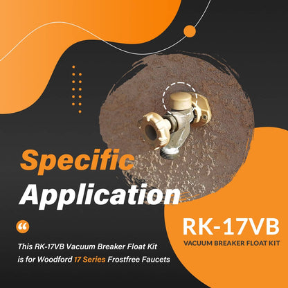 Solidspare RK-17VB Vacuum Breaker Float Kit fit for Woodford Model 17 (4-Pack)