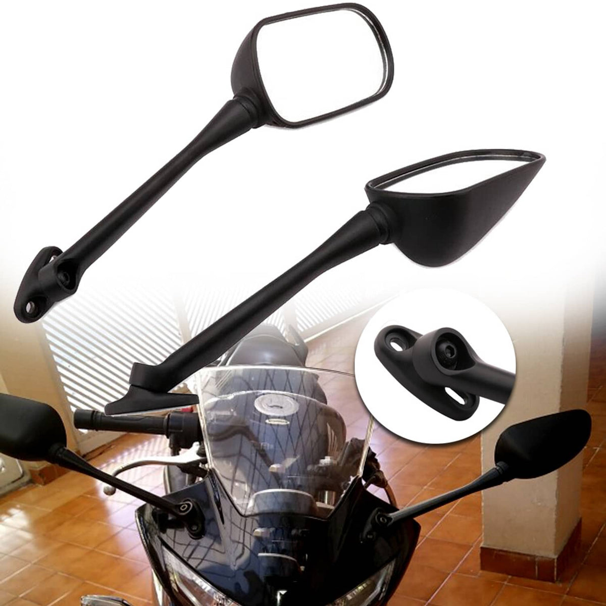 Solidspare Rearview Side Mirrors For Honda CBR1000RR 2004-2007 2005 2006 CBR600RR 2003-19
