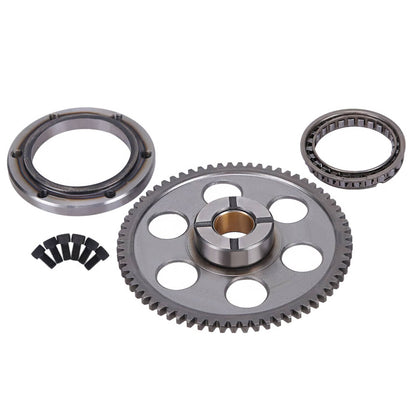 Solidspare Starter Clutch Gear Idler One-Way Gaske Kit for Yamaha Kodiak 400 YFM400 2002-06