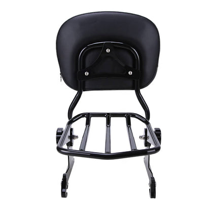 Solidspare Sissy Bar Backrest with Luggage Rack Fit for Harley 883 1200 Custom 1994-2003