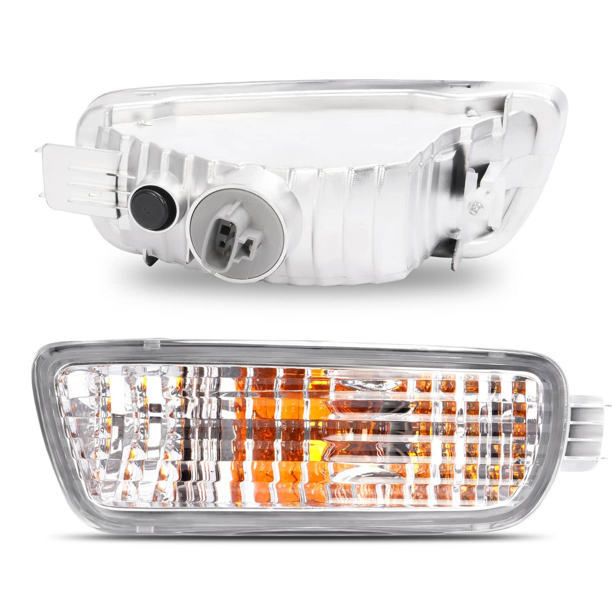 Solid Spare For Toyota Tacoma 2001-2004 Headlights Corner Signal Lights Bumper Lamp w/Bulbs