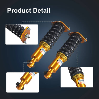 Solidspare Set 4 Full Coilover Struts Shock Suspension Kit For 2008-2013 Subaru Impreza