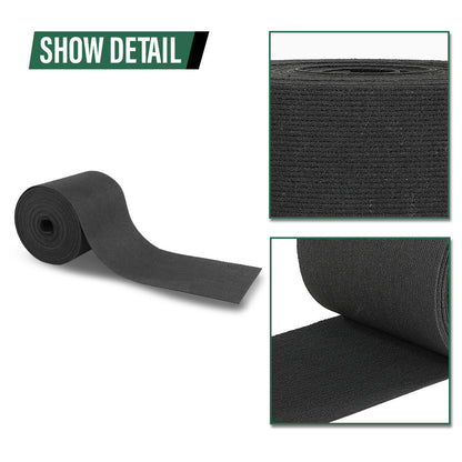 Solid Spare 9" x 50' Ribbed Bunk Carpet / Marine Boat Trailer Runners / Outdoor - Black