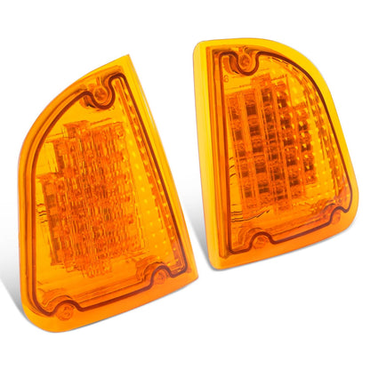 Solid Spare Pair Amber LED Turn Signal Lights For KW Kenworth K300 T300 T330 T600 1986-2008