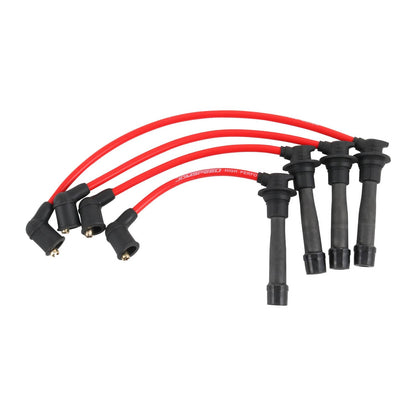 Solidspare JDMSPEED Red Ignition Spark Plug Wires Set FOR Mazda Miata 1990-2000 1.6L 1.8L