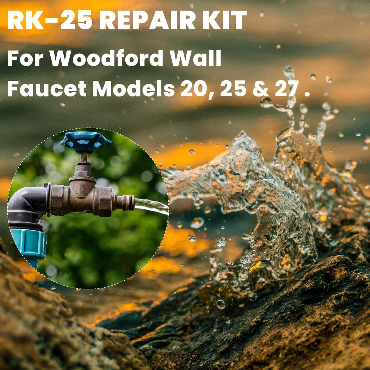 Solid Spare Model 25 Repair Kit RK-25 Compatible With Woodford Wall Faucet Models 20 25 27