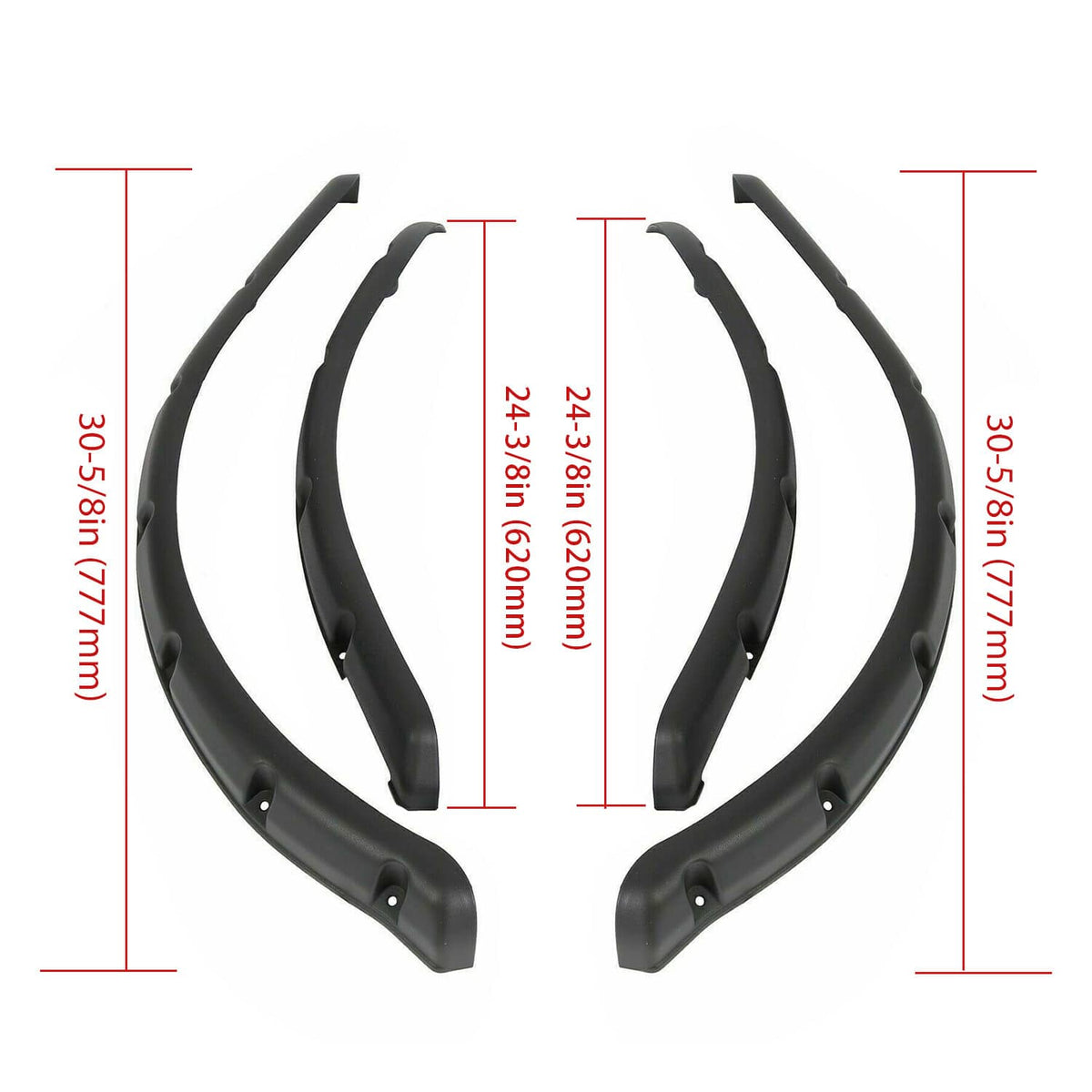 Solidspare Golf Carts Front Rear Fender Flares W/ Stainless Screws For Club Car DS 1993-UP