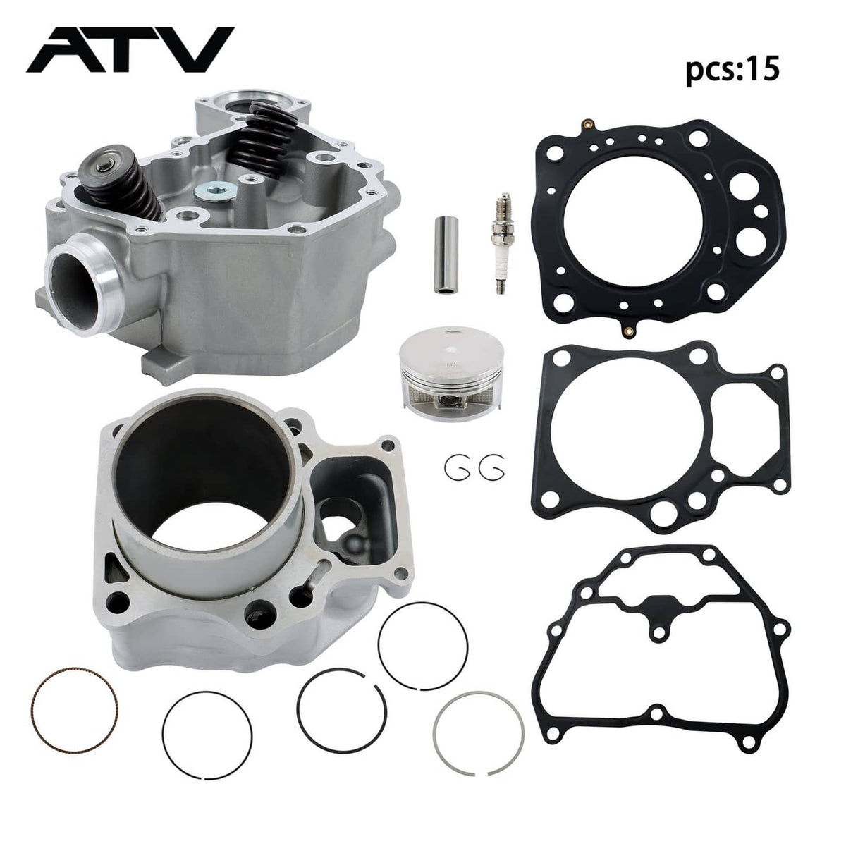 Solidspare For Honda TRX420 09-24 12200-HP7-A01 Rebuild Kit Gaskets  Cylinder Head Assembly