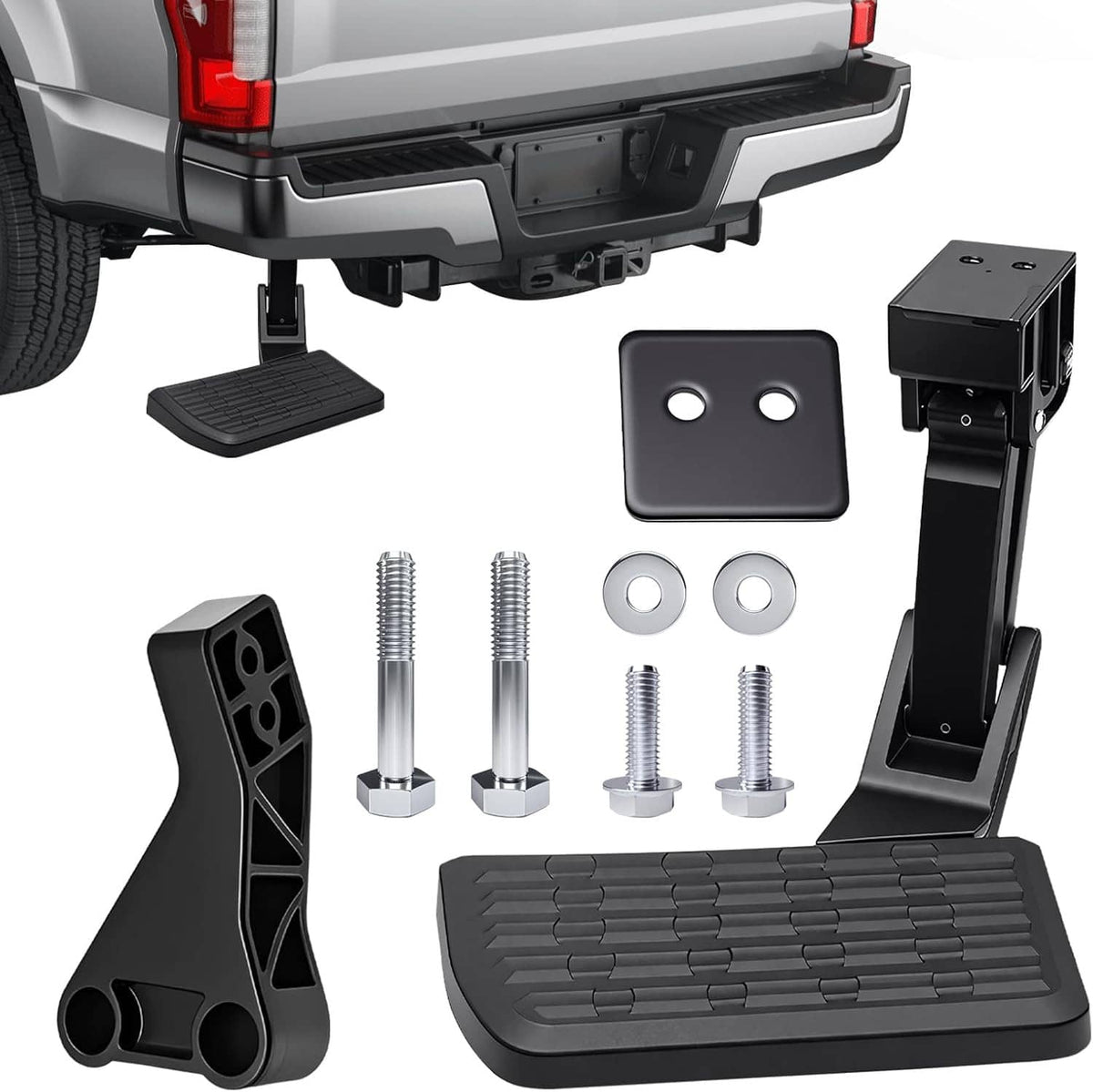 Solidspare Rear Tailgate Bed Side Step Retractable Bumper Step For Dodge Ram 1500 2500 3500
