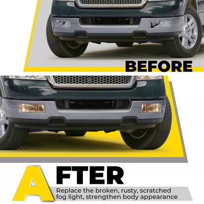 Solid Spare Fog Lights Assembly Clear Lens w/ Bulbs For 04-06 Ford F-150 06 Lincoln Mark LT