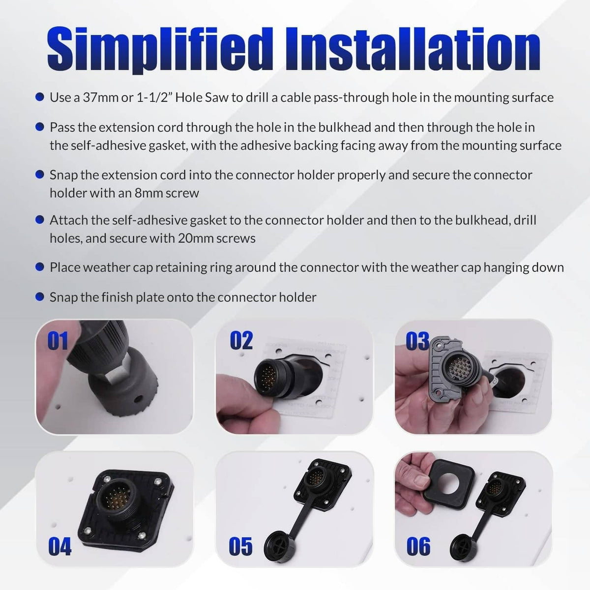 Solidspare Bulkhead Connector Kit Quick Connect/Disconnect, for LiveScope 010-13350-00