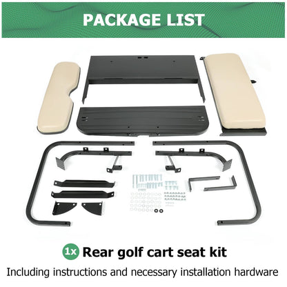 Solidspare Flip Folding Rear Back Seat Kit For Yamaha Drive G29 2007-2016 Golf Cart