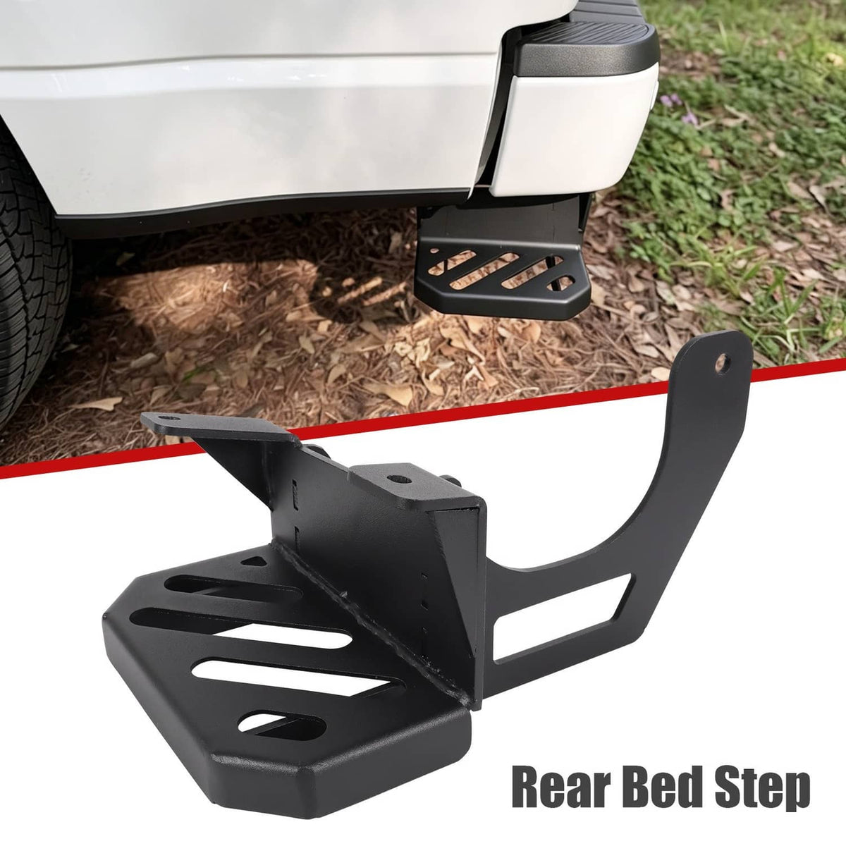 Solidspare Rear Bed Step For 2024-2026 Ford F150 F-150 Tailgate Bed Rear Bumper Side Step