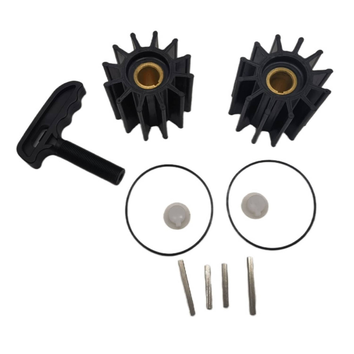 Solid Spare 2Set Sherwood Cummins Caterpillar Jabsco Impeller Replace: 17000K 3802444 1W5664