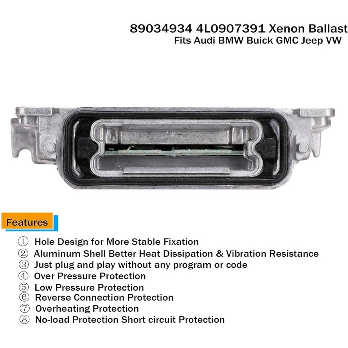 Solidspare Xenon Headlight Ballast HID Control Unit Computer Module For Jeep Grand Cherokee