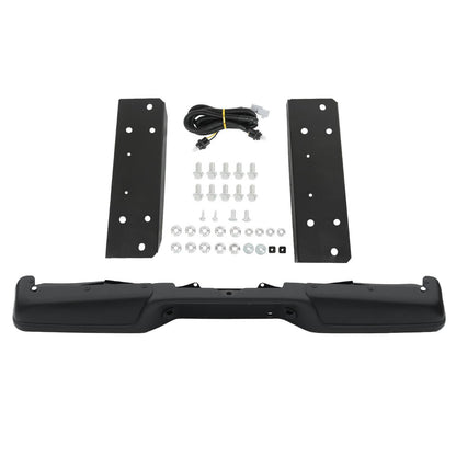 Solidspare REAR STEP BUMPER ASSEMBLY STEEL WITH PADS FOR 1997-2004 DODGE DAKOTA BLACK