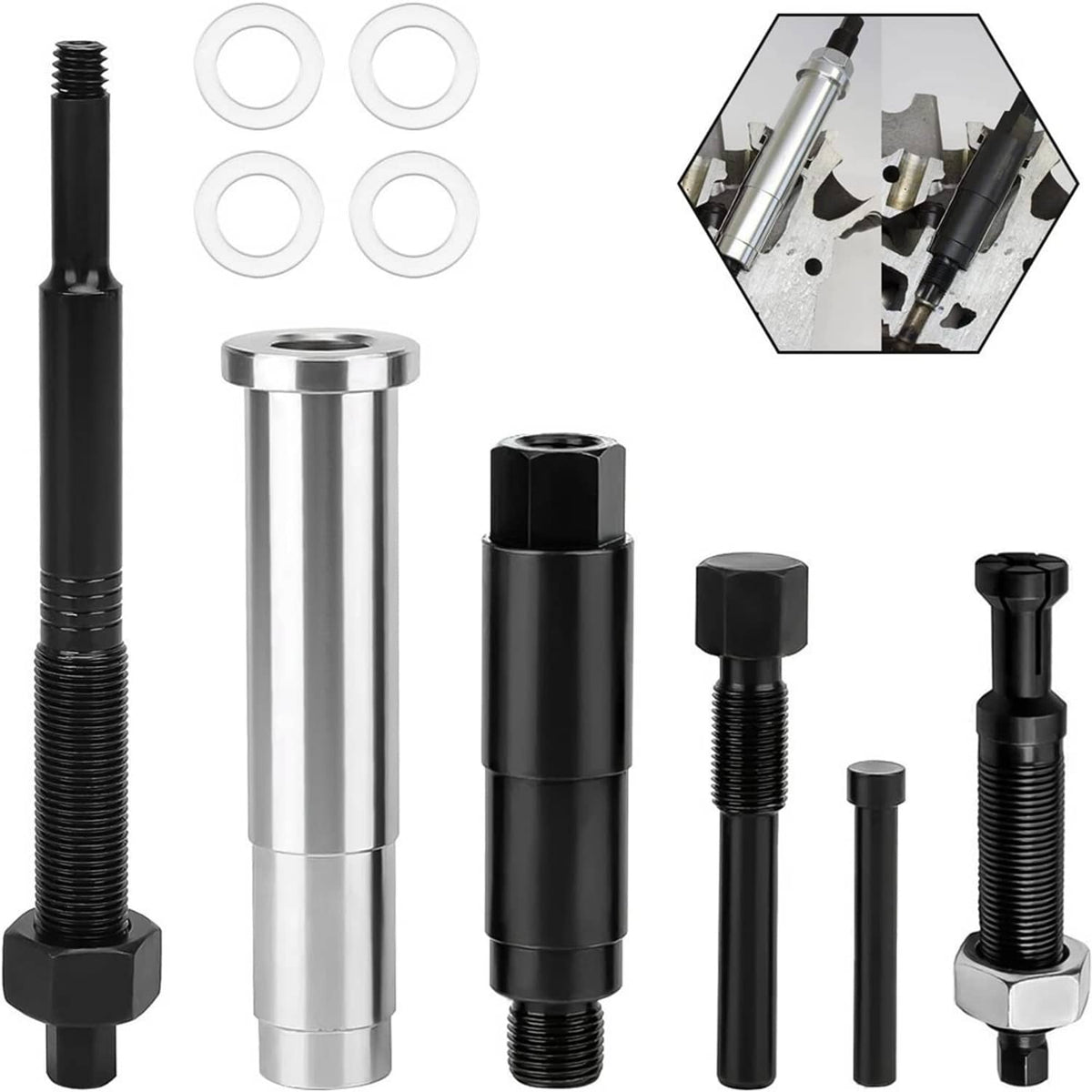 Solidspare Black 65700 Broken Spark Plug Remover Tool for Ford Triton 3 Valve Engines 5.4L