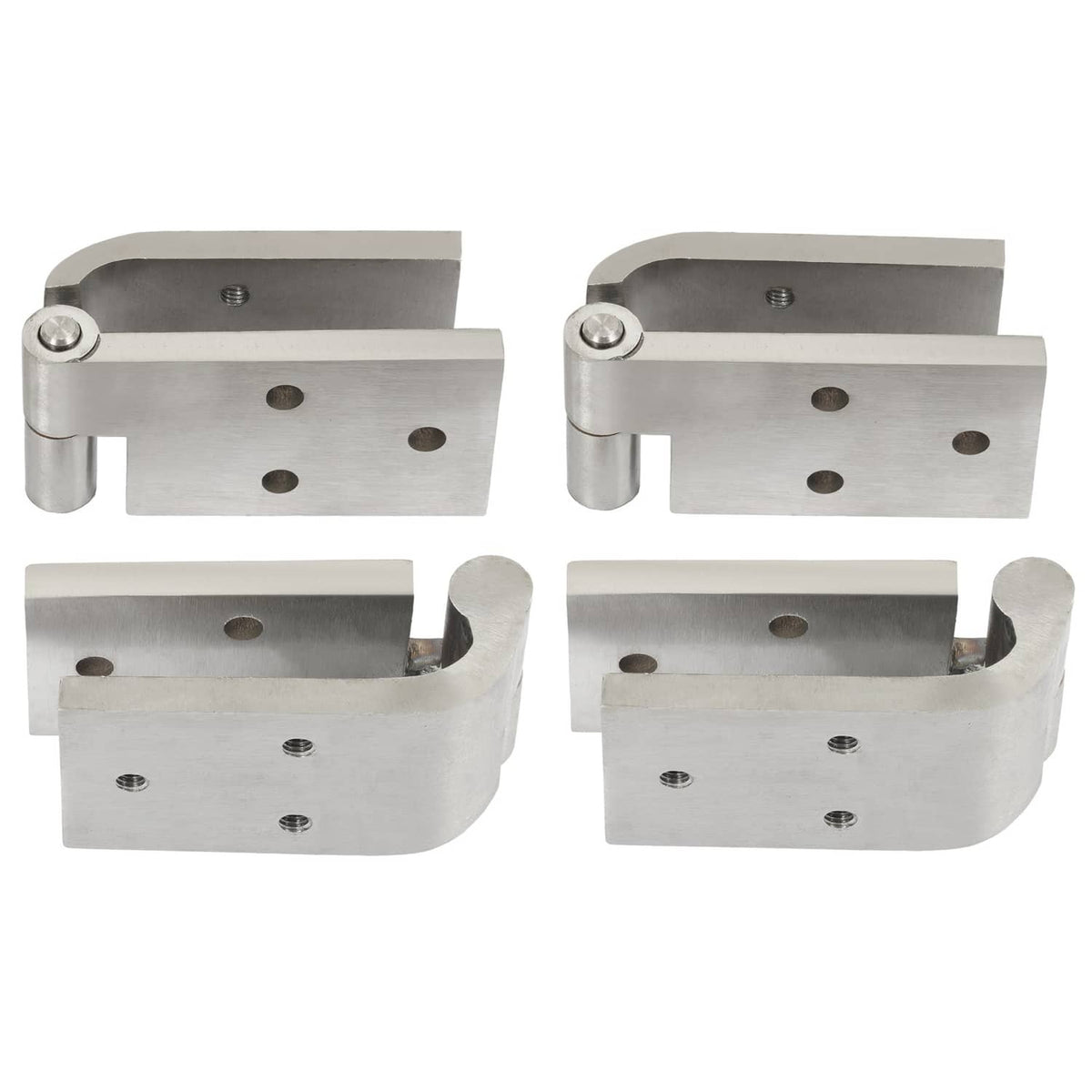 Solid Spare Door Hinges Fit 1966-1977 Early Ford Bronco Silvery 304 Stainless Steel LH&RH